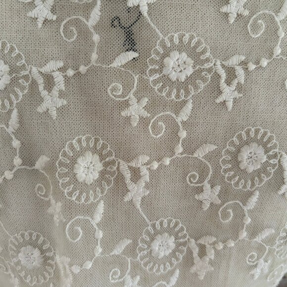 Black Swan Cream Lace Beaded Boho Blouse Women’s Small Romantic Top - Picture 14 of 14